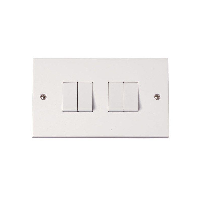 CLICK PRW019 PLATESWITCH 4G 2W 10A WHITE