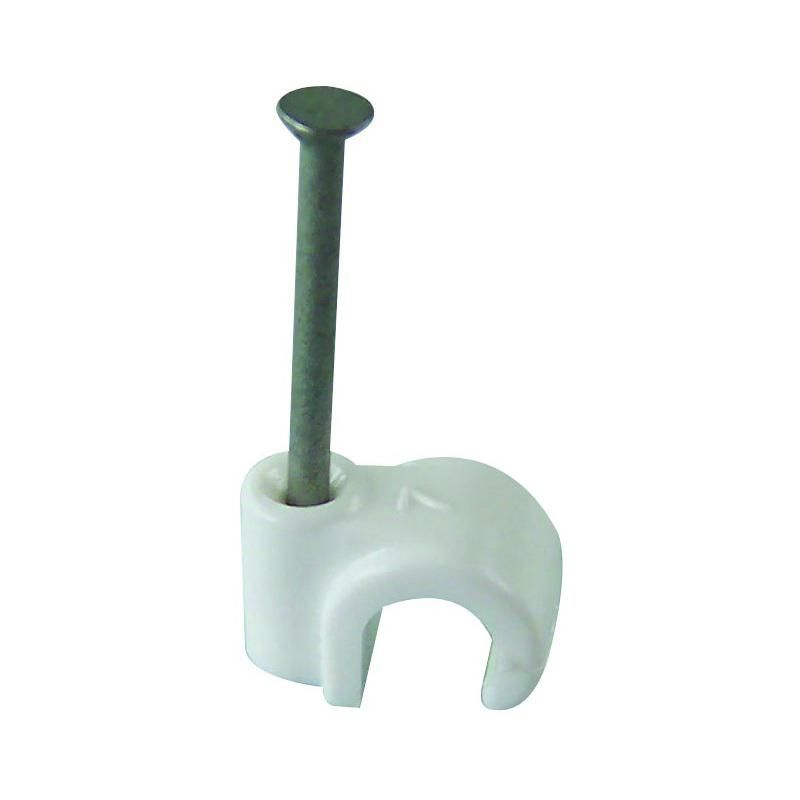 FM ROUND CABLE CLIP 9mm WHITE C206