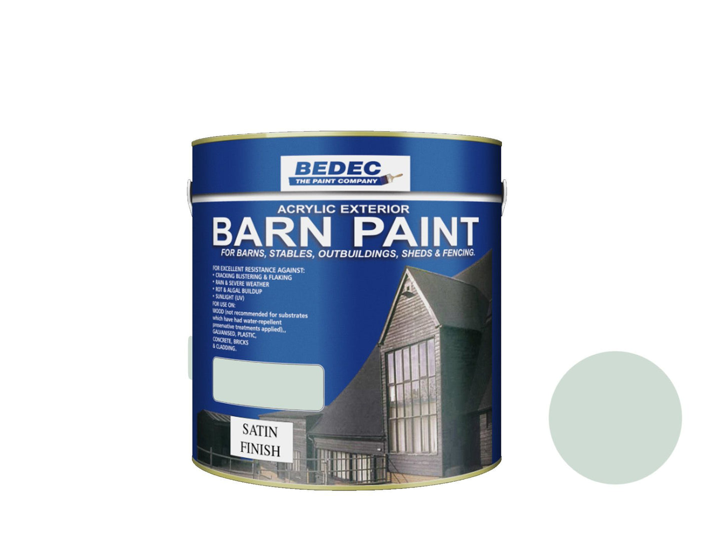 BEDEC SATIN BARN PAINT 2.5l WOODLAND GREEN BEDE2AV2007/40