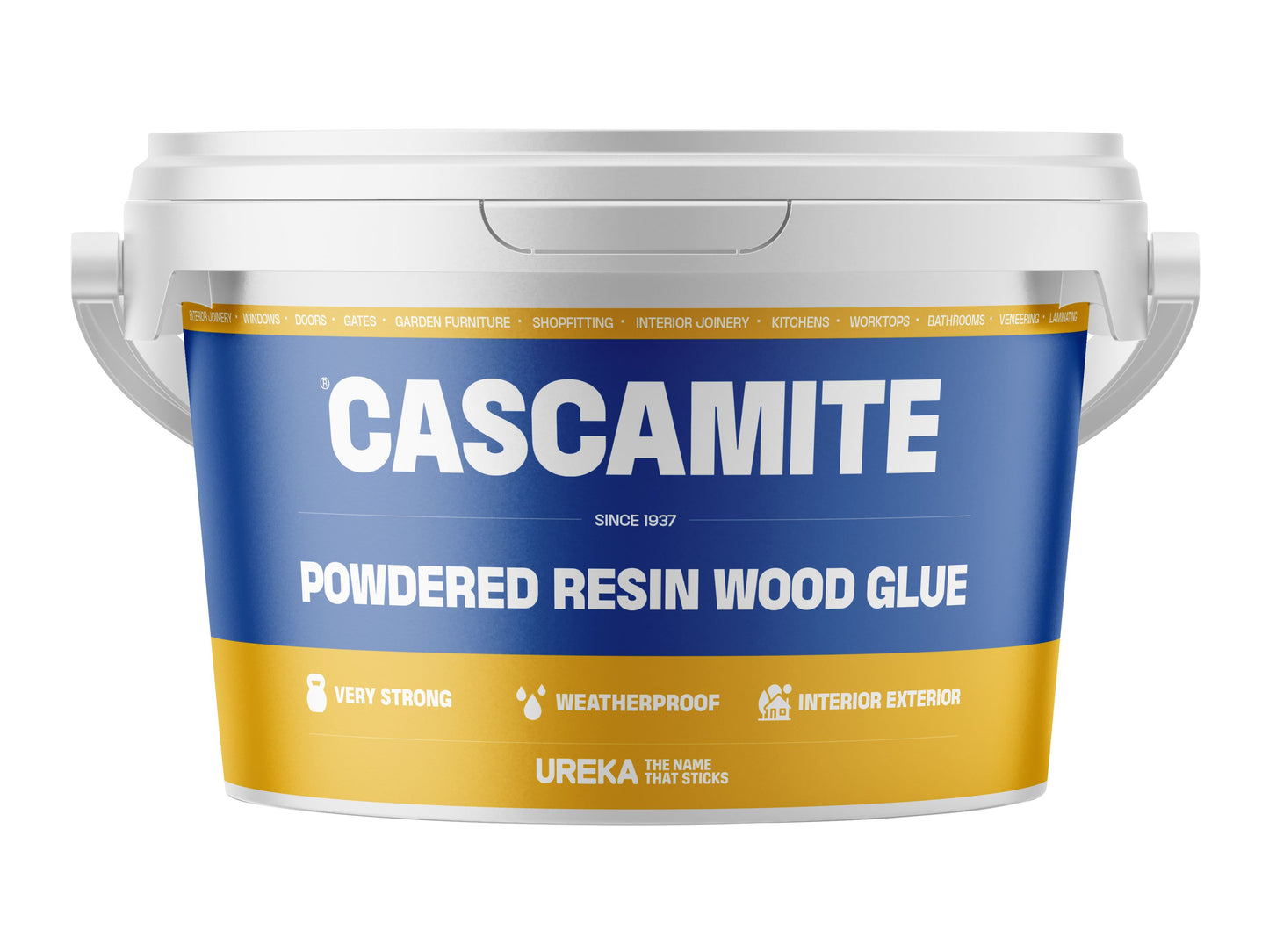 CASCAMITE CAS250GN POWDERED RESIN WEATHERPROOF WOOD GLUE 250g WHITE