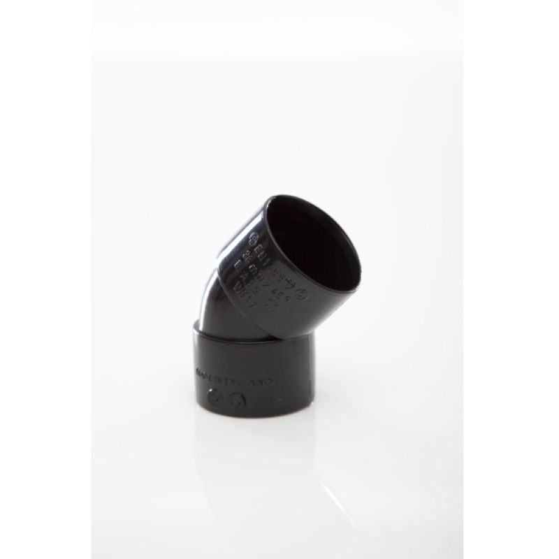 POLYPIPE MUPVC OBTUSE BEND 50mm x 45deg MU313 MU313SG SOLVENT GREY