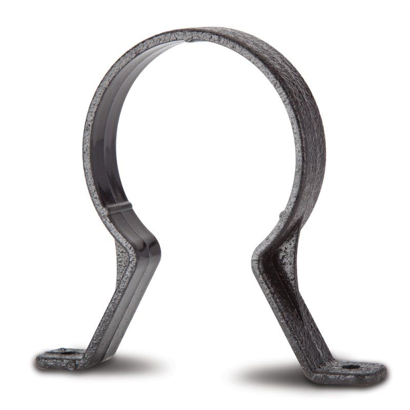 POLYPIPE ELEGANCE CAST IRON DOWNPIPE MT PIPE CLIP CIRC1BK BLACK