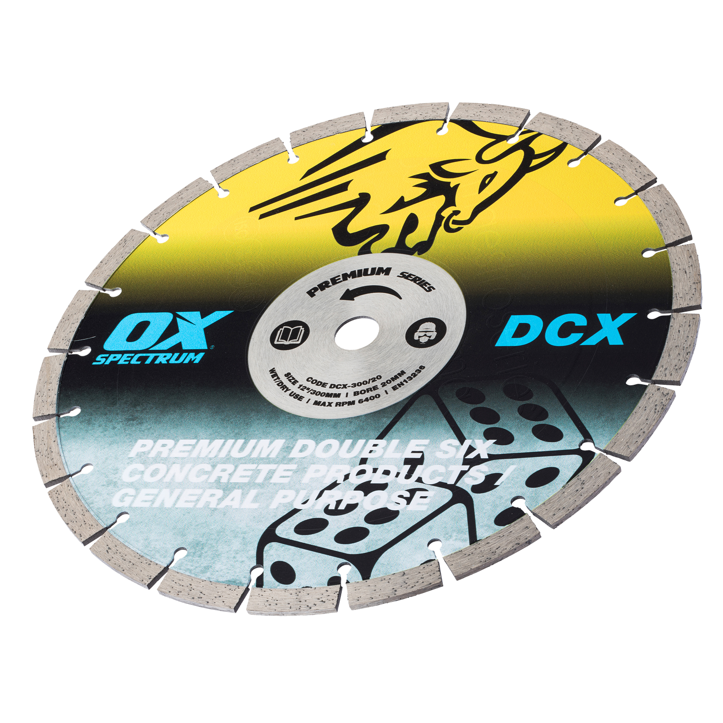 SPECTRUM DCX300/20 DOUBLE SIX PLUS GENERAL PURPOSE DIAMOND BLADE 300MM