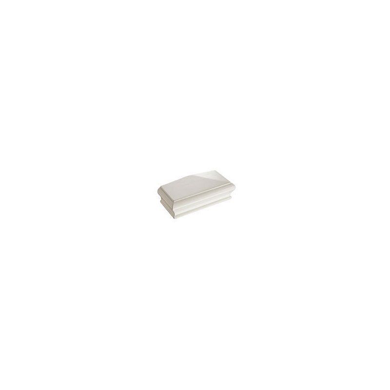 PRIMED PYRAMID NEWEL CAP HALF WHITE BFNCWHALF