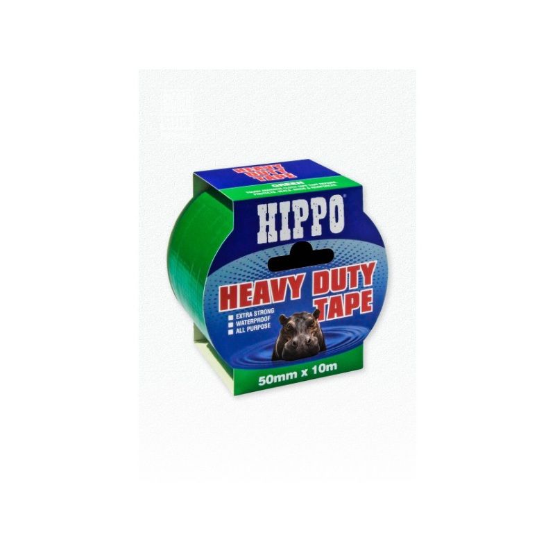 HIPPO HEAVY DUTY TAPE 50mm x 10m GREEN H18010