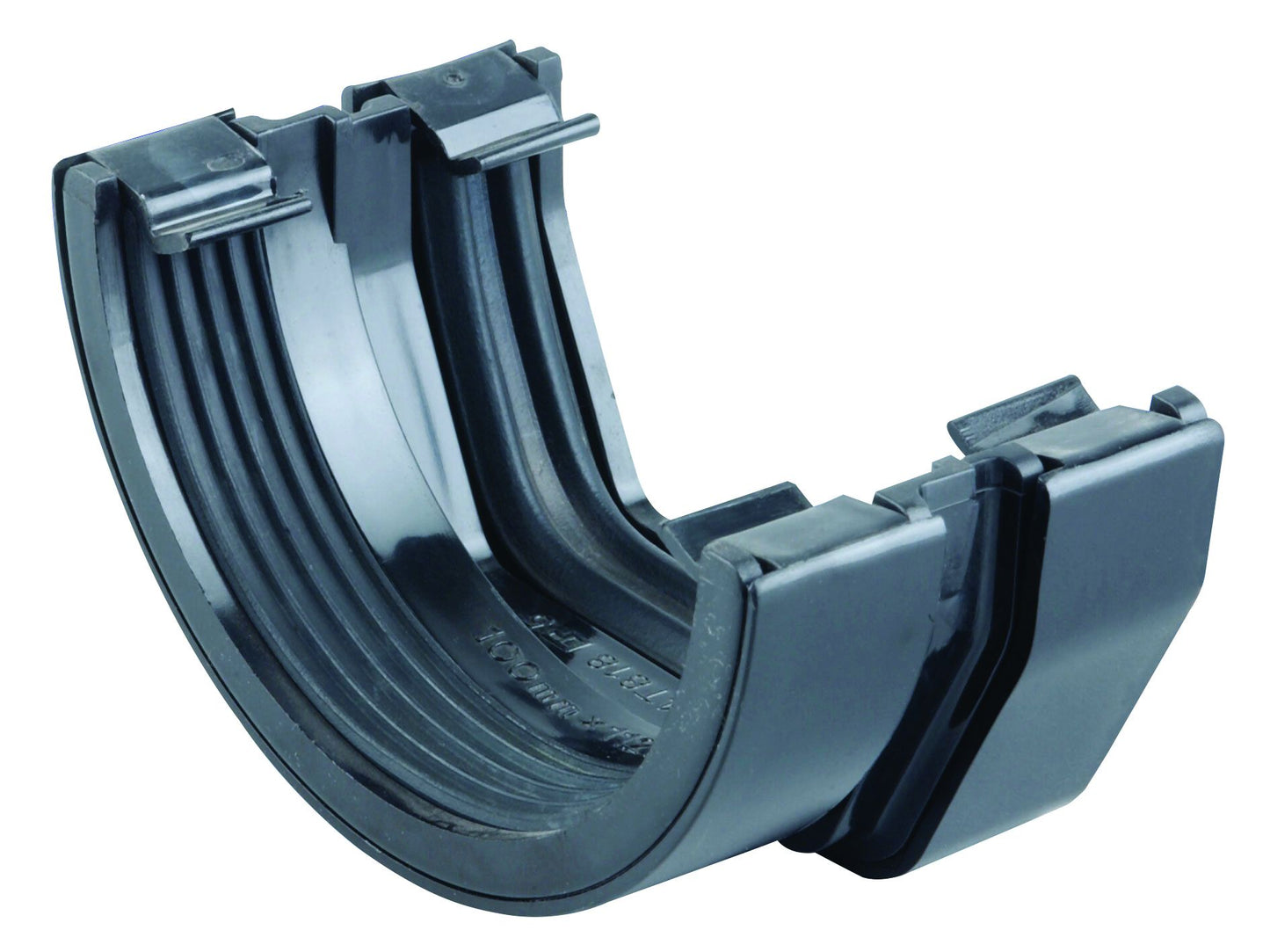 OSMASQLINE PVCU CONNECTOR TO ROUNDLINE GUTTER 4T818B BLACK