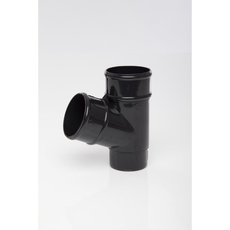 POLYPIPE RAINWATER DOWNPIPE BRANCH 68mm x 112.5deg RR129B BLACK