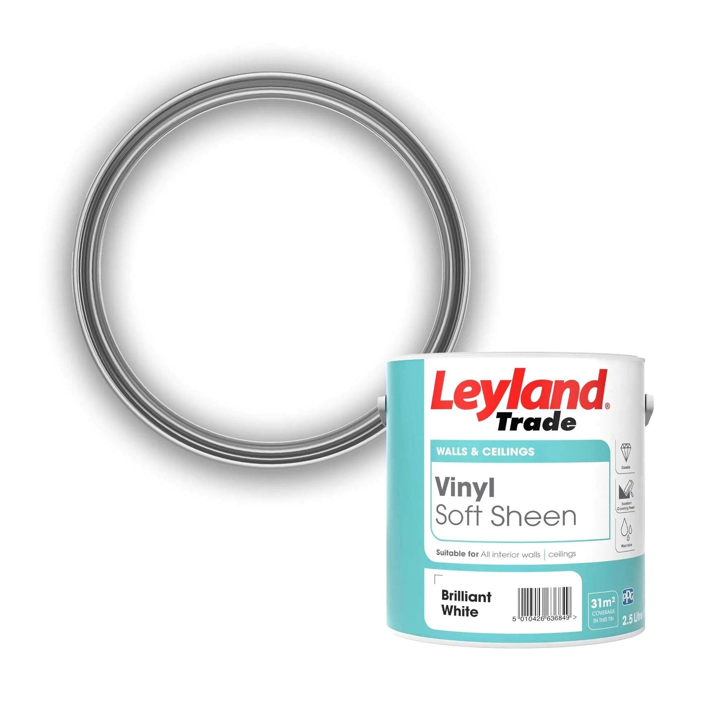 LEYLAND VINYL SOFT SHEEN 2.5l BRILLIANT WHITE 264871