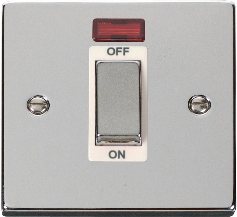 CLICK VPCH501WH 1G 45A DP SWITCH & NEON POL CHR
