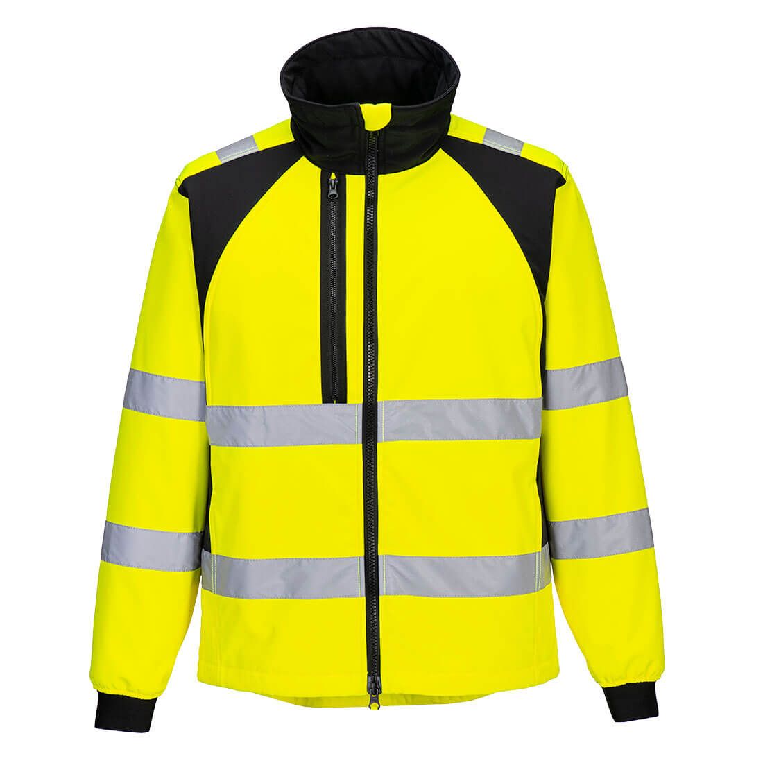 WX2 Eco Hi-Vis Softshell (2L), L, R, Yellow/Black