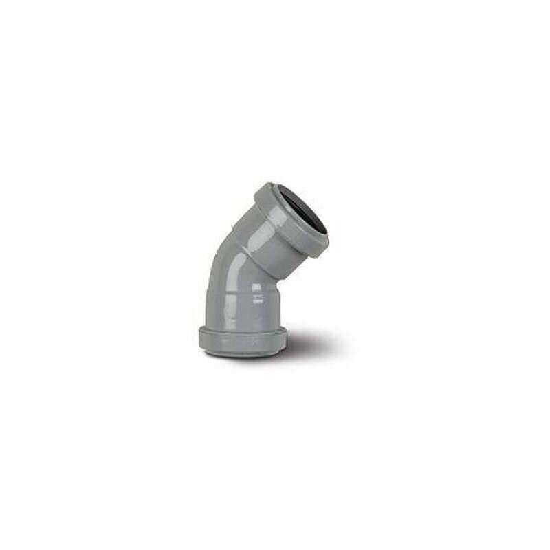 POLYPIPE PUSHFIT WASTE OBTUSE BEND 40mm x 45deg WP18G GREY