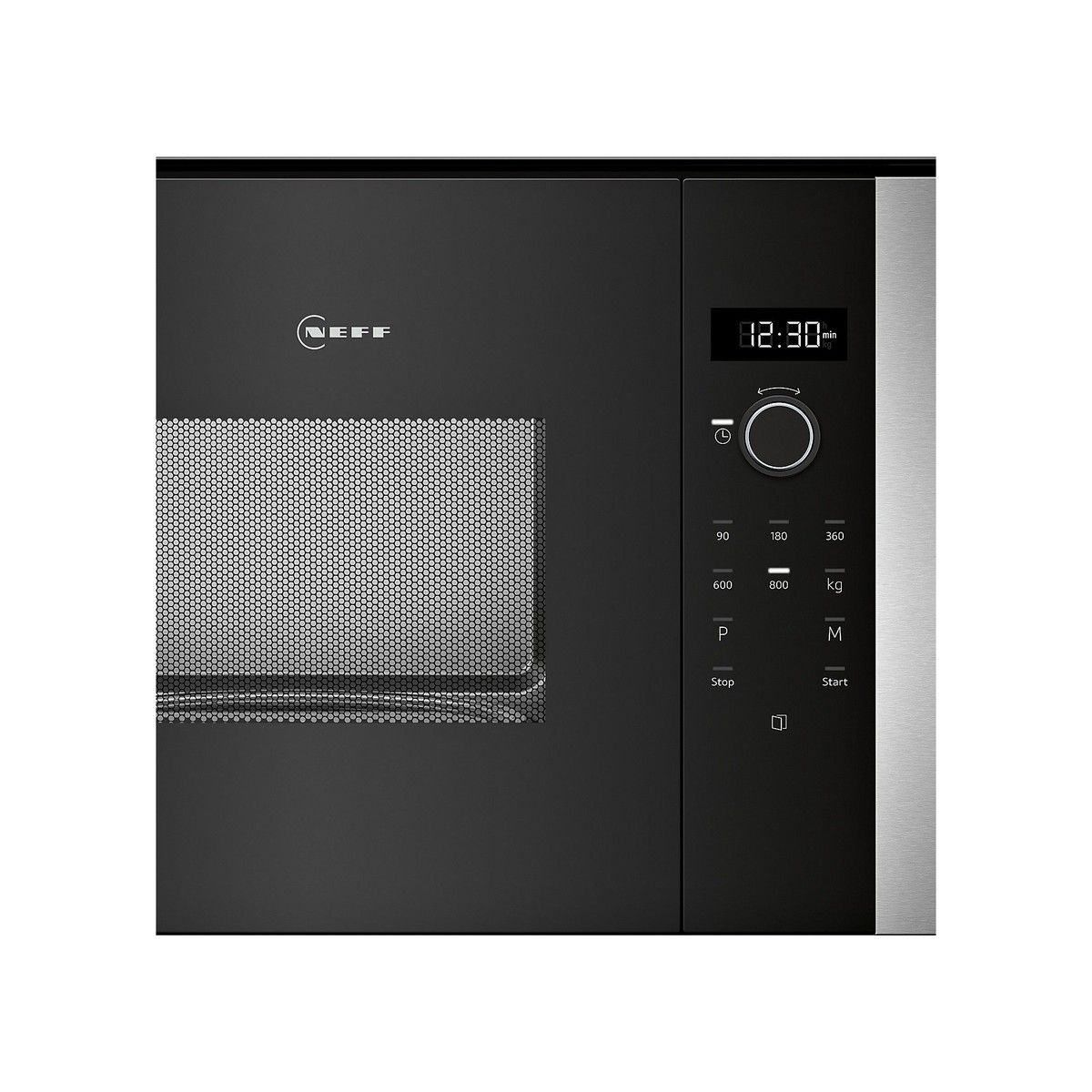 NEFF HLAWD23N0B N50 MICROWAVE OVEN BLACK C/W STEEL TRIM