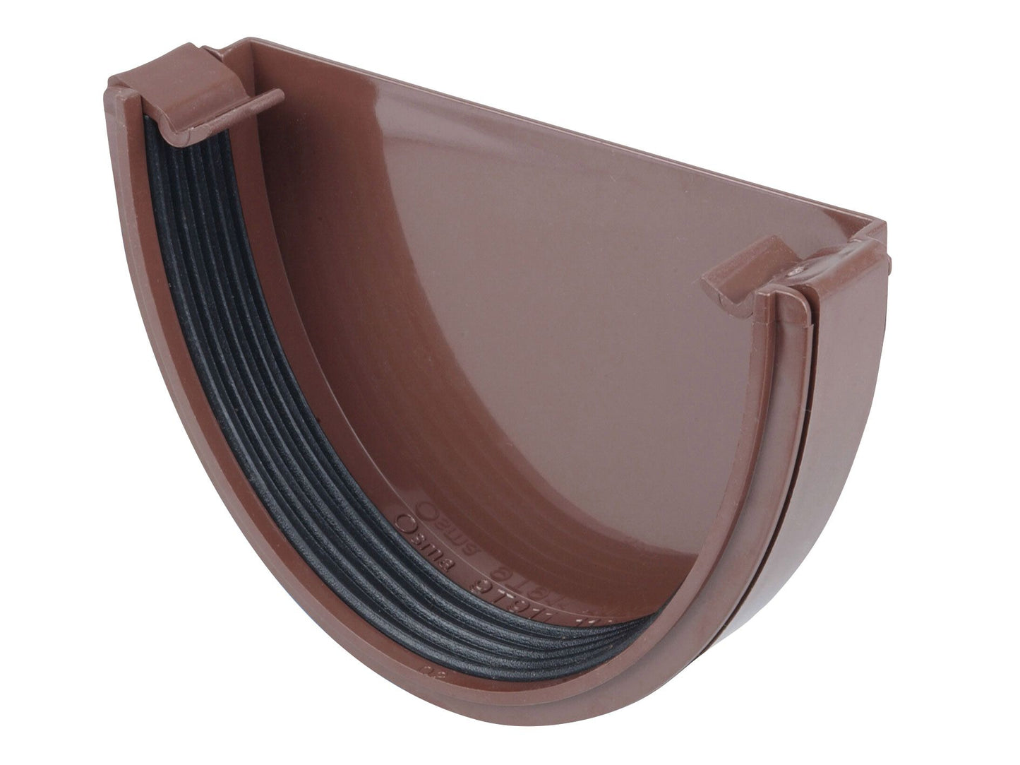 OSMADEEPLINE 9T911 PVCU GUTTER STOPEND EXTERNAL 113mm 9T911N BROWN