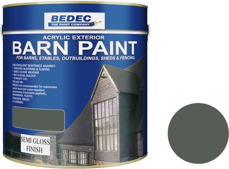 BEDEC SEMI GLOSS BARN PAINT 2.5l FOREST GREEN BEDE2AK2010/40