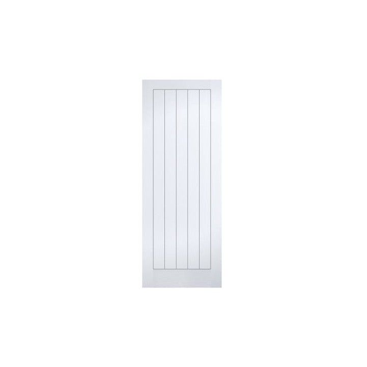 LPD ESSENTIALS 5 PANEL VERTICAL WHITE TEXTURED FIRE DOOR 1981 x 838 x 44mm FCTEXV5P33