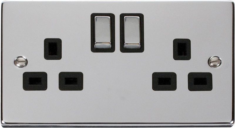 CLICK VPCH536BK 2G 13A SWITCHED SOCKET POL CHR