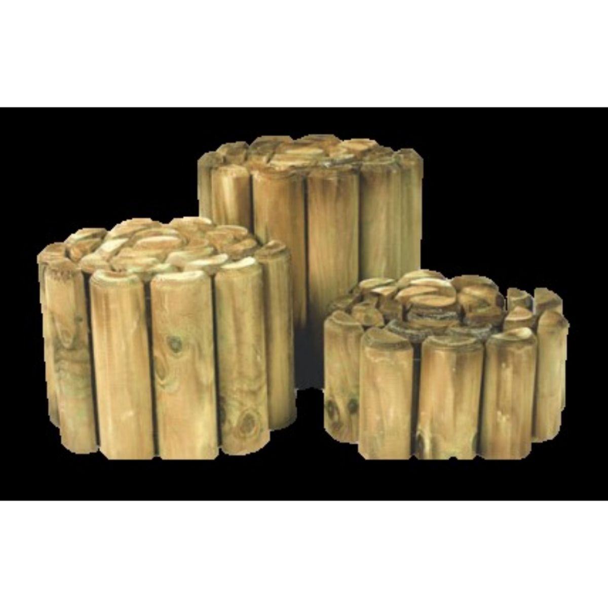 DENBIGH TIMBER LOG ROLL 225mm / 9" x 1.83m LOG9"