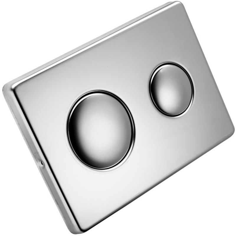 ARMITAGE SHANKS S4504MY CONTEMPORARY FLUSHPLATE WITH ARMITAGE SHANKS LOGO STAINLESS STEEL