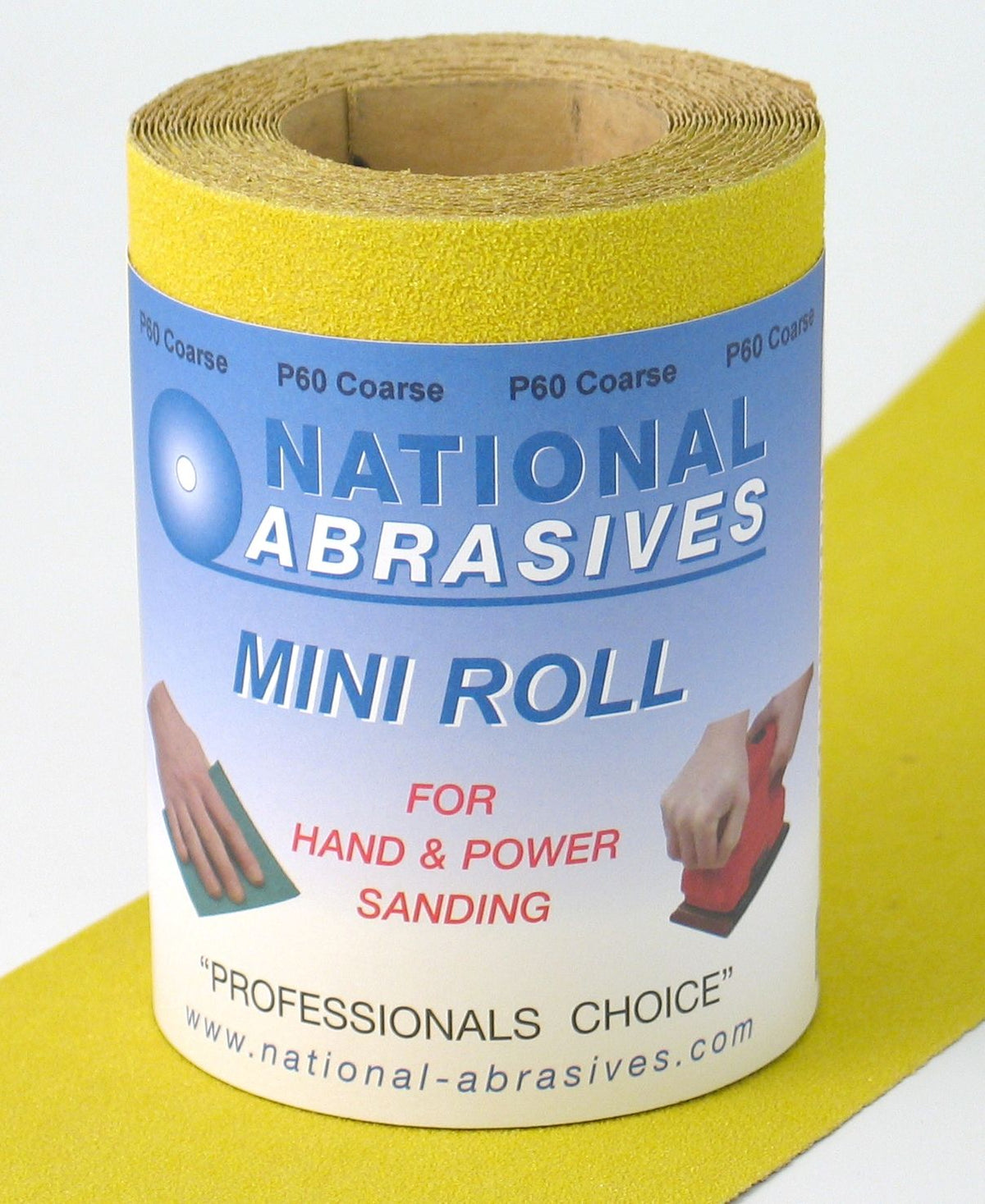 000139 YELLOW A/OX SANDPAPER 5m x 115mm 100 GRIT
