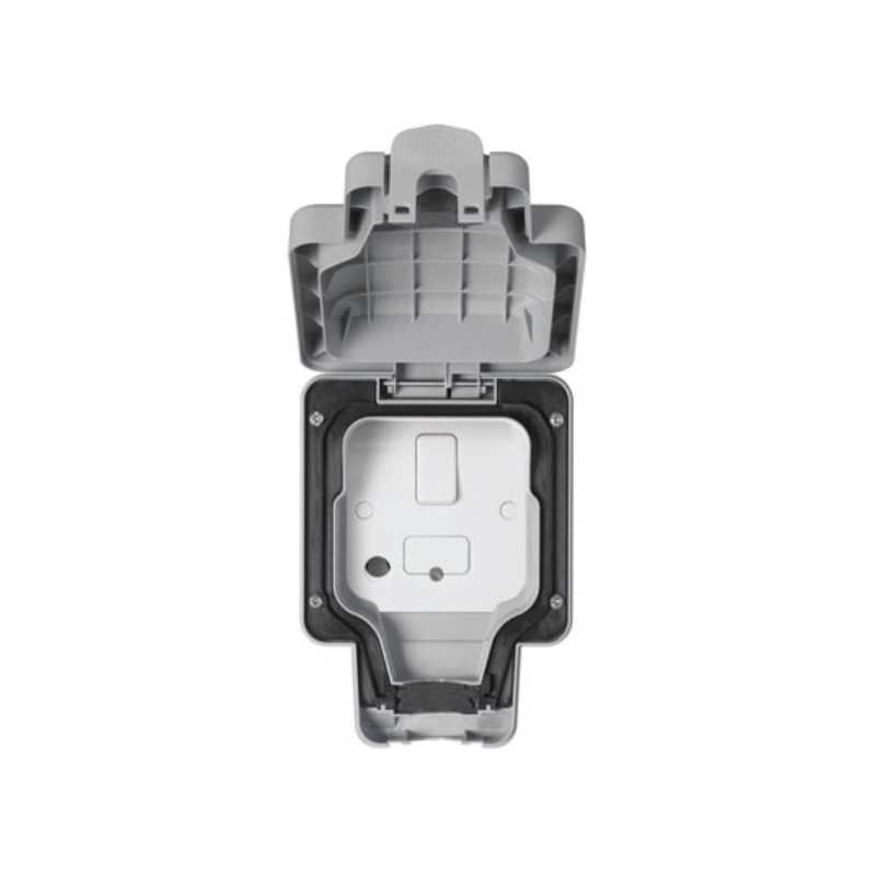 WEW DOUBLE POLE SWITCHED FUSED CONNECTION UNIT 13a GREY K56410GRY