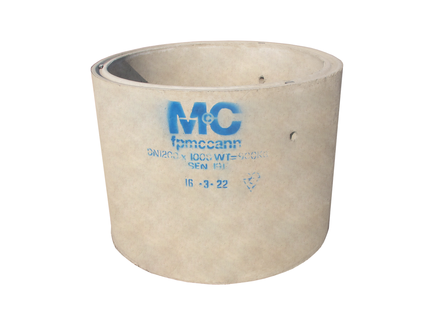 F P MCCANN 1200mm DIA x 1000mm W/WALL PCC CHAMBER RING & STEPS 5195