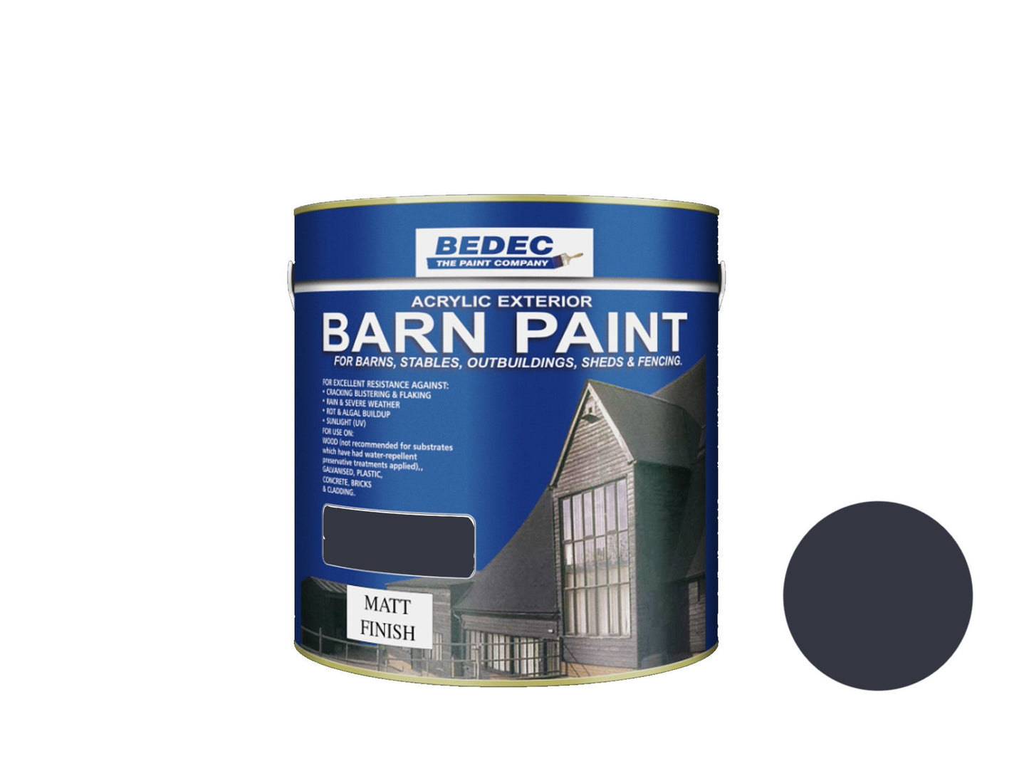 BEDEC MATT BARN PAINT 2.5l ANTHRACITE BEDE2ANA017/40
