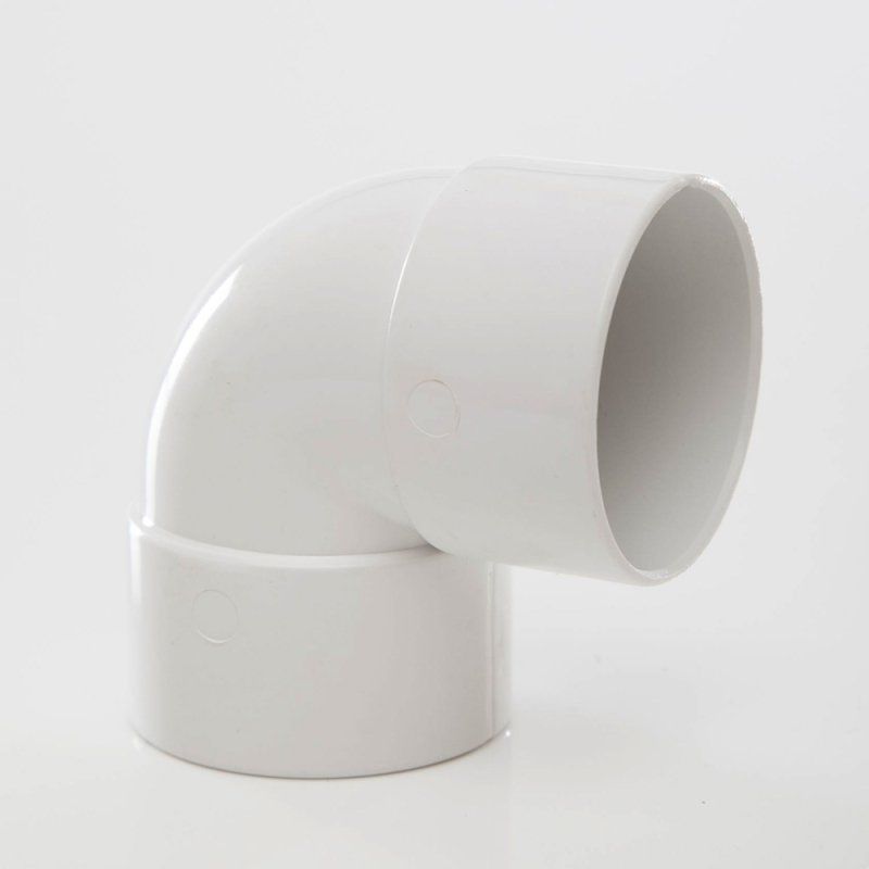POLYPIPE ABS KNUCKLE BEND 50mm x 90deg WS64 WS64W WHITE