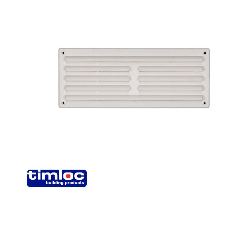 TIMLOC LOUVRE VENT WITH FLYSCREEN 9 x 3" WHITE 1207WF