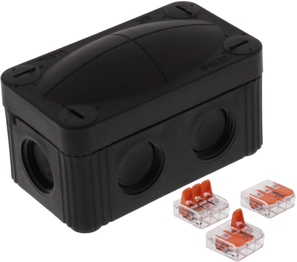 WISKA 10109900 JCN/BOX 85 x 49 x 51mm BLACK