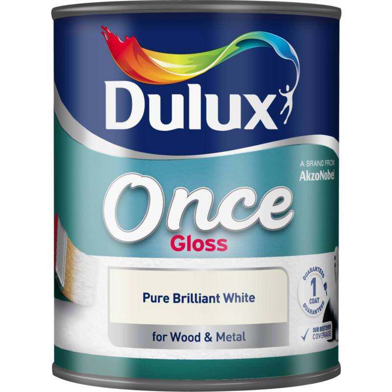 DULUX ONCE GLOSS BRILLIANT WHITE 750ml 5084142