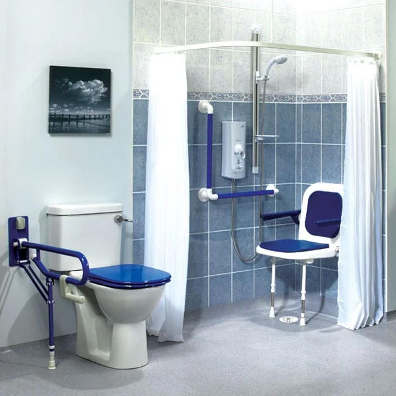 AKW 24073 SHOWER CURTAIN 2135 x 2135mm DROP