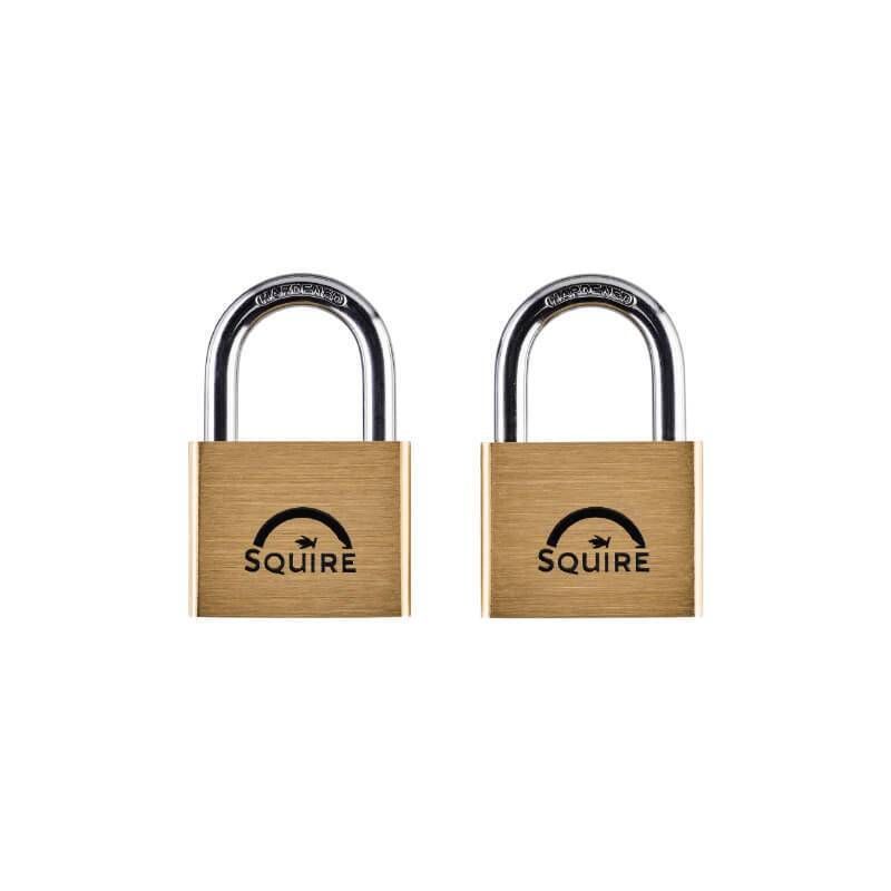 SQUIRE BRASS BODY TWIN PACK KEYED ALIKE 50mm LN5T