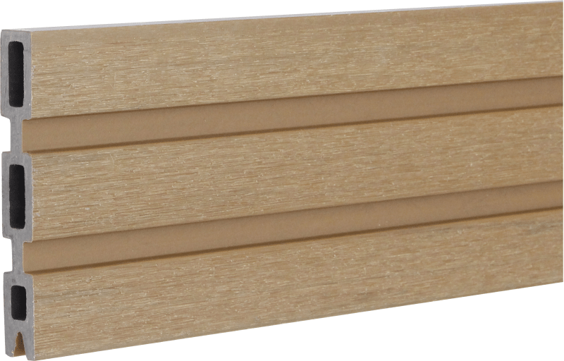 COMPLETE COMPOSITE SLATTED FENCING TOP BOARD 1830 x 135 x 20mm NATURAL OAK CCSFTBNO