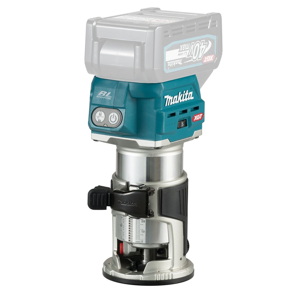 MAKITA RT001GZ20 40V MAX XGT Router Trimmer (Straight guide assembly, Collet cone) - Makpac case (BODY ONLY)