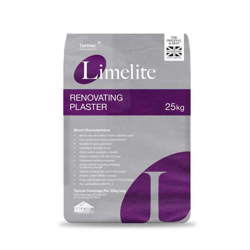 TARMAC LIMELITE RENOVATING PLASTER 25kg PPLL012F