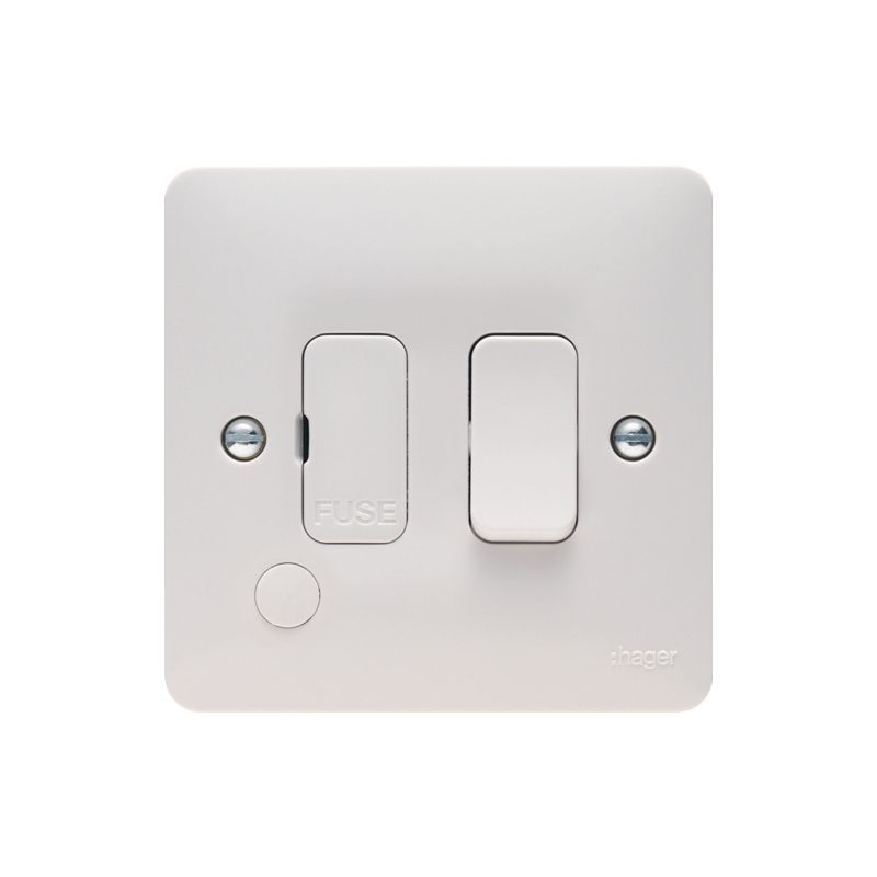 HAGER WMSSU83FO 13A FCU SWITCHED FLEX OUTLET