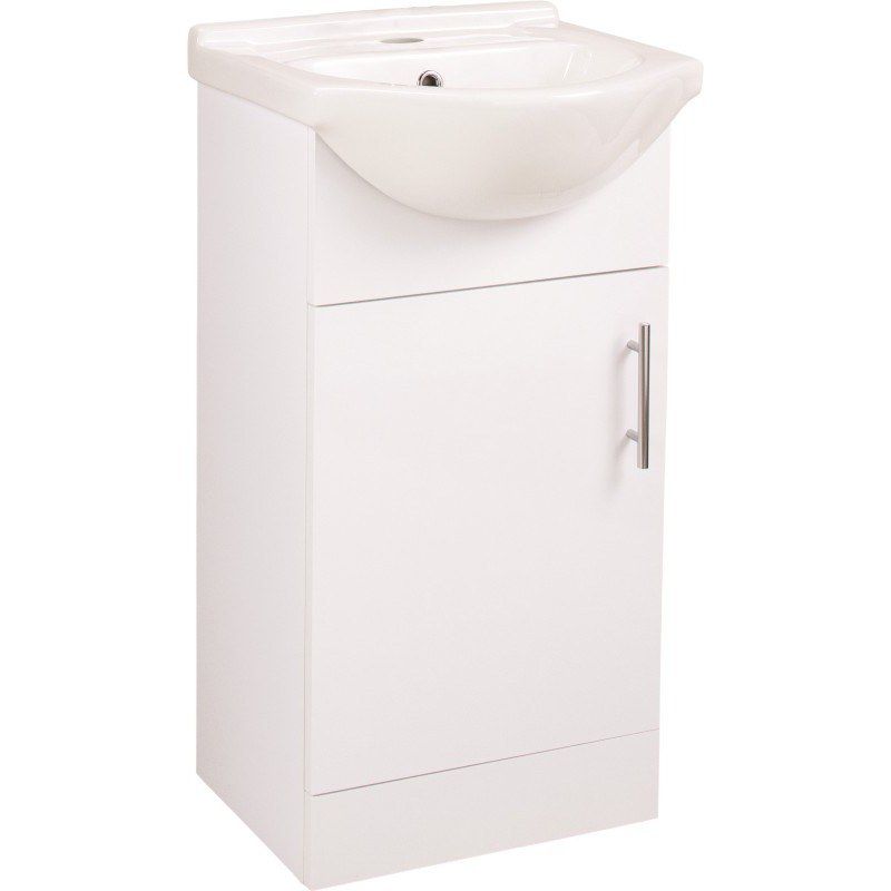 VISTA WHITE GLOSS VANITY UNIT & 1TH BASIN 450MM