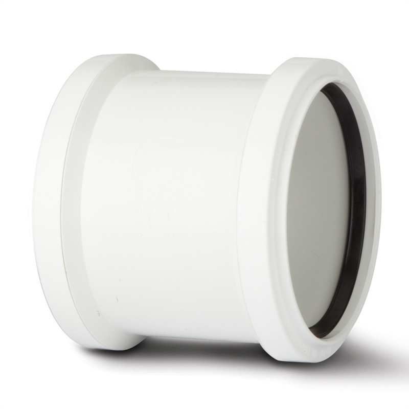 POLYPIPE SOIL DOUBLE SOCKET 110mm SH44 SH44W WHITE