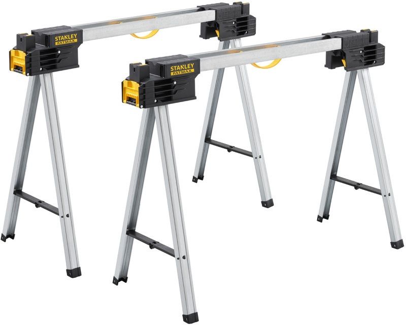 STANLEY STA197475 FOLDING METAL LEG SAWHORSES (TWIN PACK)