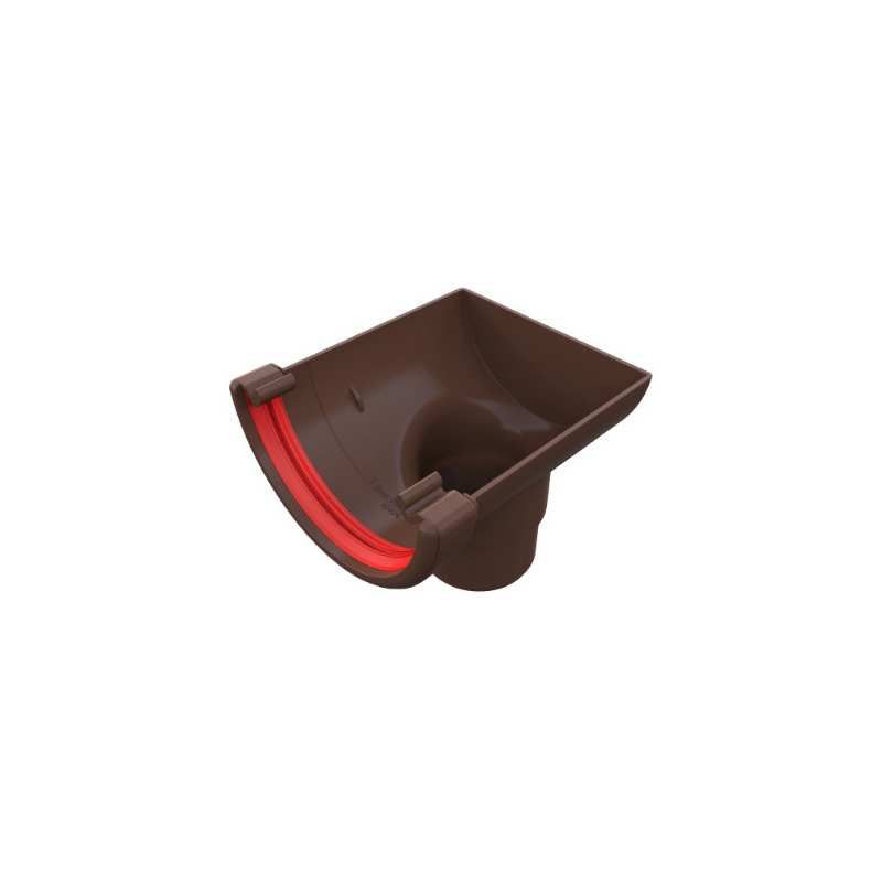 FREEFLOW ROUND STOP END OUTLET LEATHER BROWN FRR606LB