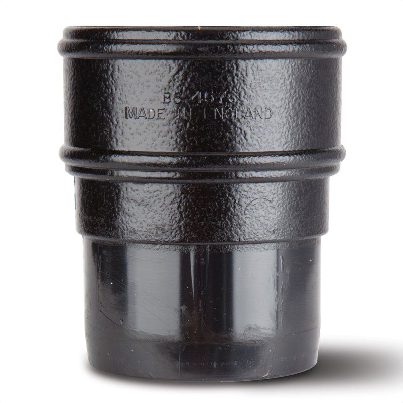 POLYPIPE ELEGANCE CAST IRON DOWNPIPE MT PIPE SOCKET CIRS1BK BLACK