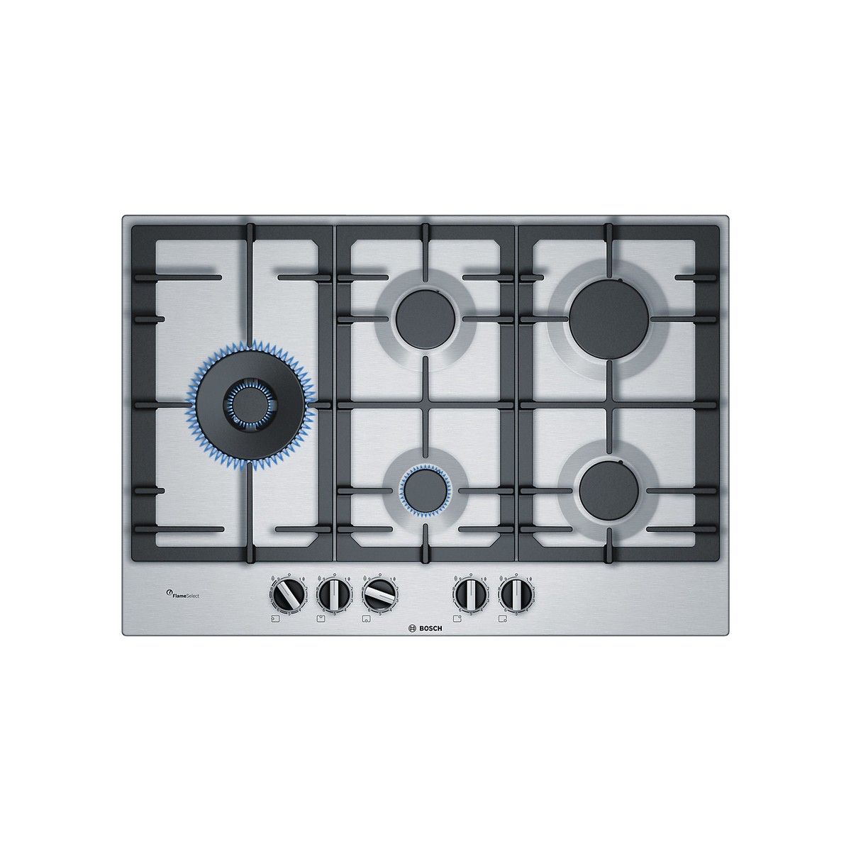 BOSCH PCS7A5B90 SERIES 6 GAS HOB BRUSHED STEEL