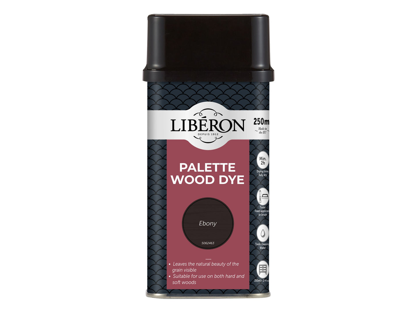 LIBERON WATER BASED PALETTE WOOD DYE 250ml EBONY LIBWDPE250
