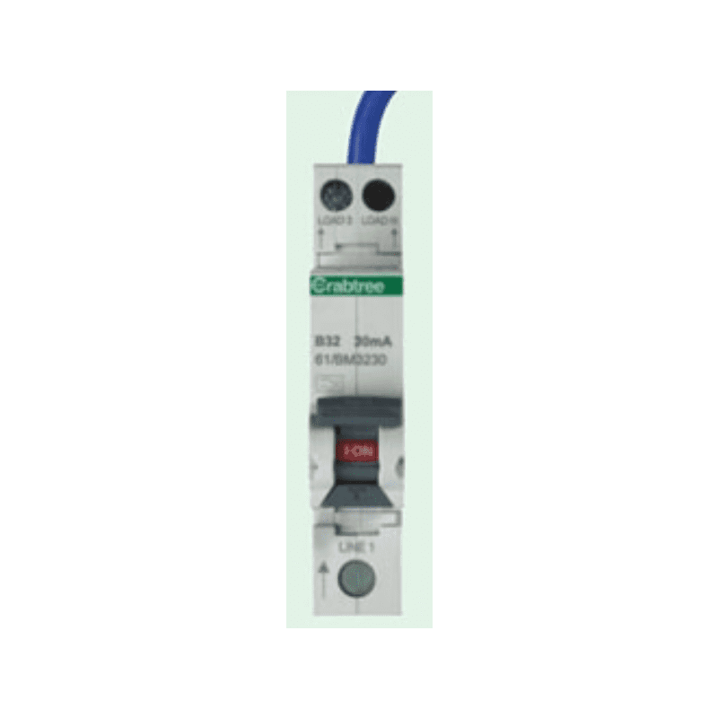 CRABTREE 61/BM4030 1-POLE MINIATURE RCBO B CURVE 40a