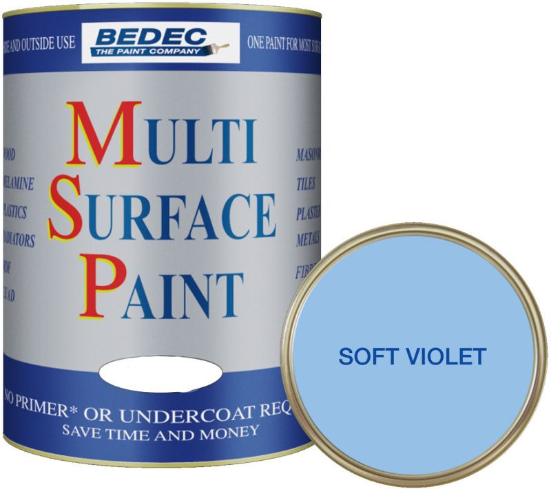 BEDEC SOFT SATIN MULTI SURFACE PAINT 750ml SOFT VIOLET BEDE2KB1194/29