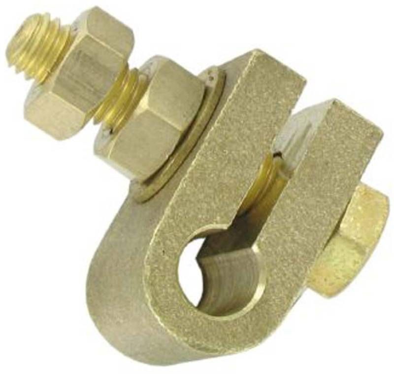 DELIGO ERC3/8 EARTH ROD ACCS MACHINED BRASS CLAMP 3/8"
