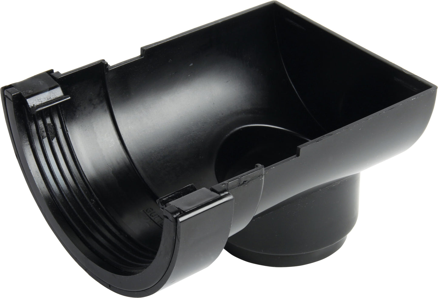 OSMA 0T007 ROUND PVCU STOPEND OUTLET 112mm 0T007B BLACK