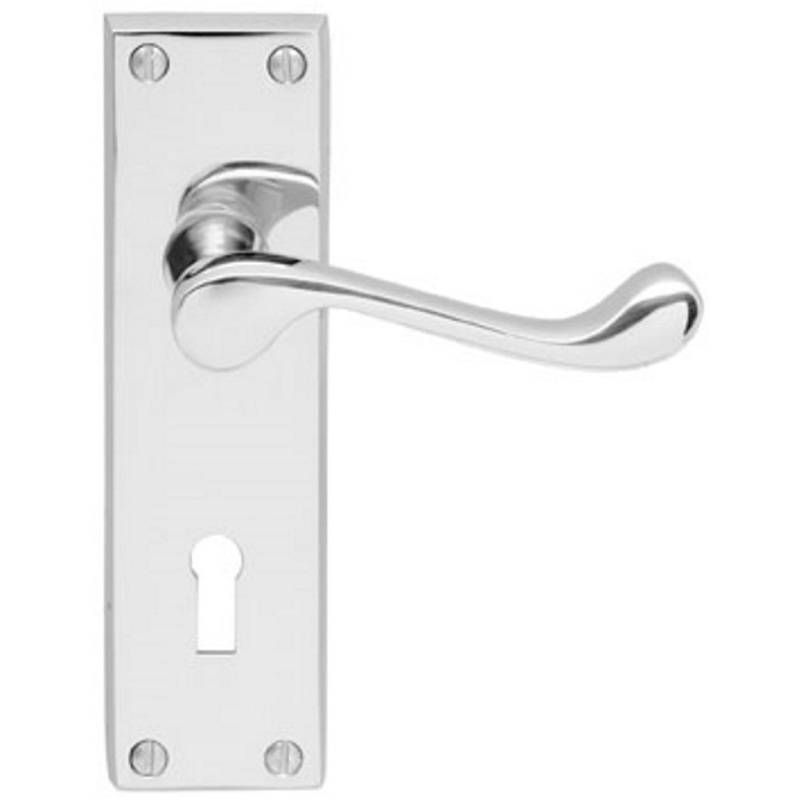 CHROME VICTORIAN SCROLL LOCK PACK DL54CP/BP