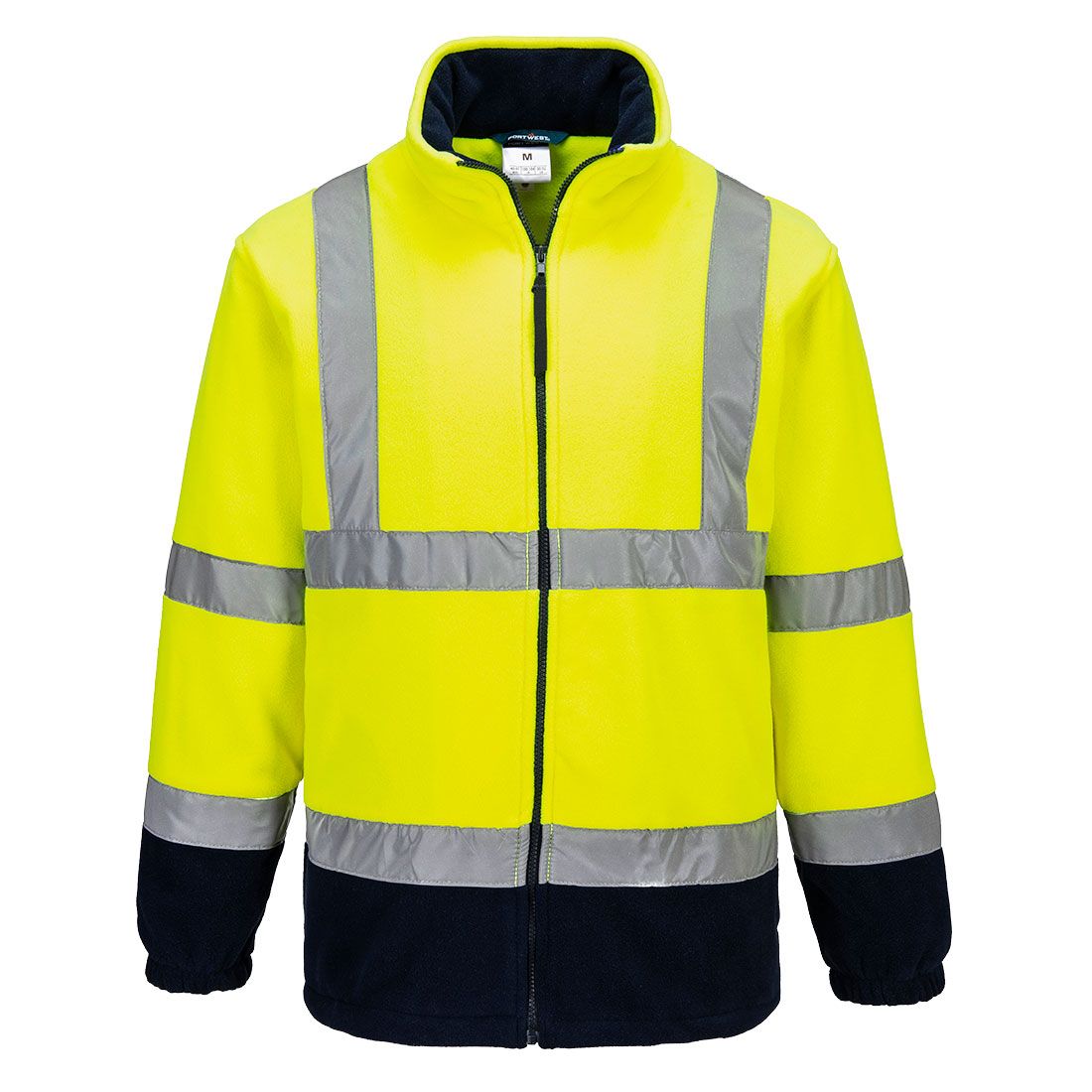 ES1 Essential Hi-Vis Contrast Fleece, 4XL, R, Yellow/Navy