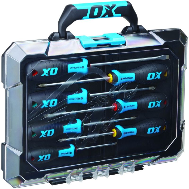 OX-P360207 7 PIECE PRO SCREWDRIVER SET C/W HEAVY DUTY CASE